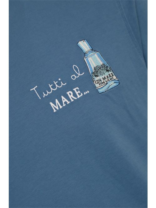 T-shirt con stampa e ricamo Tutti al Mare Mc2 Saint Barth | TSHIRT MAN05441H GIN TUTTI 33 EMB